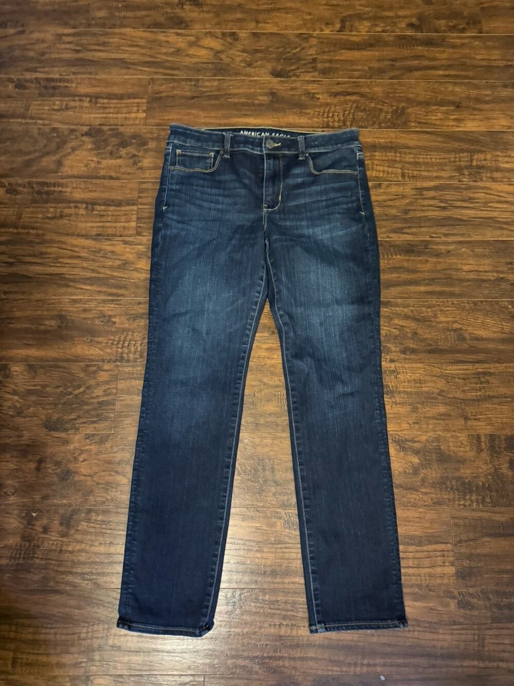American Eagle Outfitters Next Level Stretch Dark Wash Skinny Jeans 12